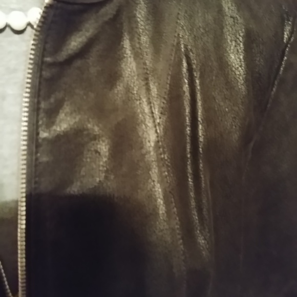 Leather biker Jacket 2 front pockets - Picture 3 of 7
